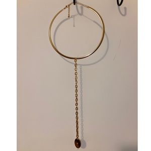 Statement gold necklace